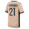 Camiseta de fútbol Paris Saint-Germain Lucas Hernandez 21 Cuarta Equipación Jordan 23-24 - Hombre